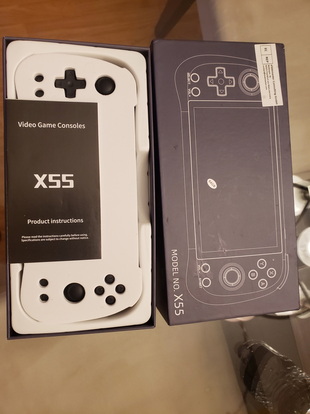 White Handheld Gaming Console - Portable Video Game System